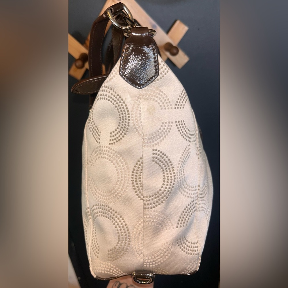 Coach Ashley Dotted OP Art Satchel -EUC- Y2K Shoulder Bag F20027 - Picture 6 of 15